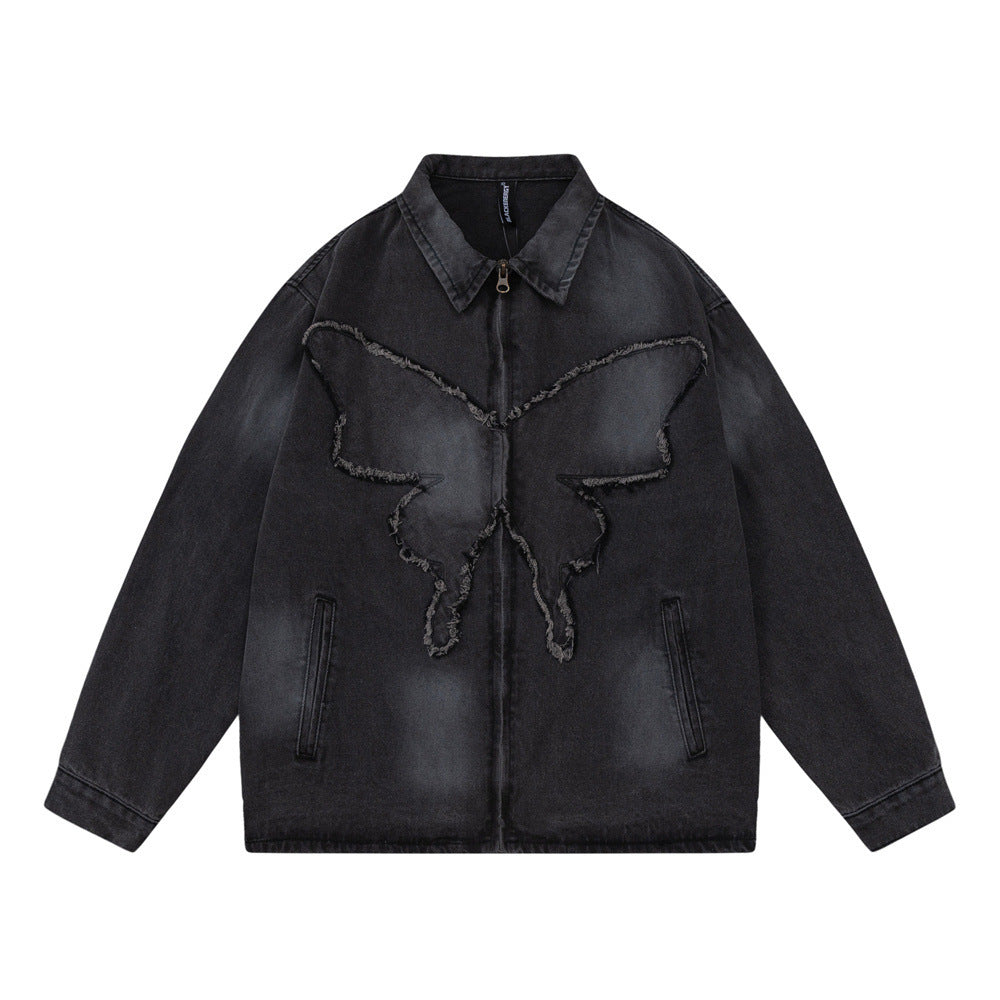Butterfly Patch Denim Coat