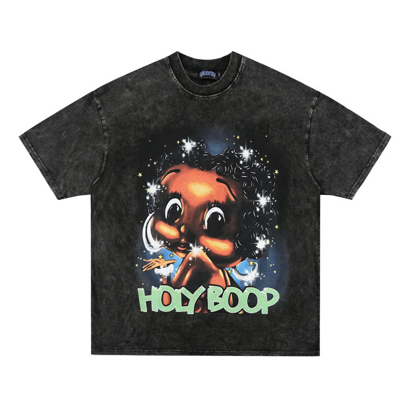 Holy Boop Washed Old Print T-shirt