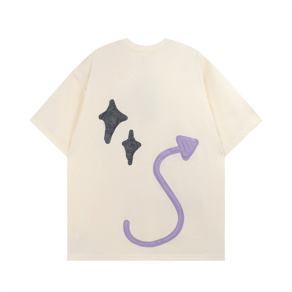 Ican Skull Skeleton Puff Print T-shirt