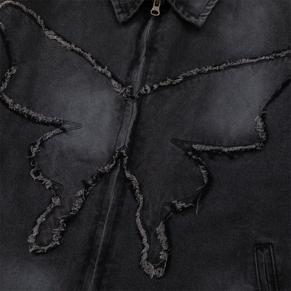 Butterfly Patch Denim Coat