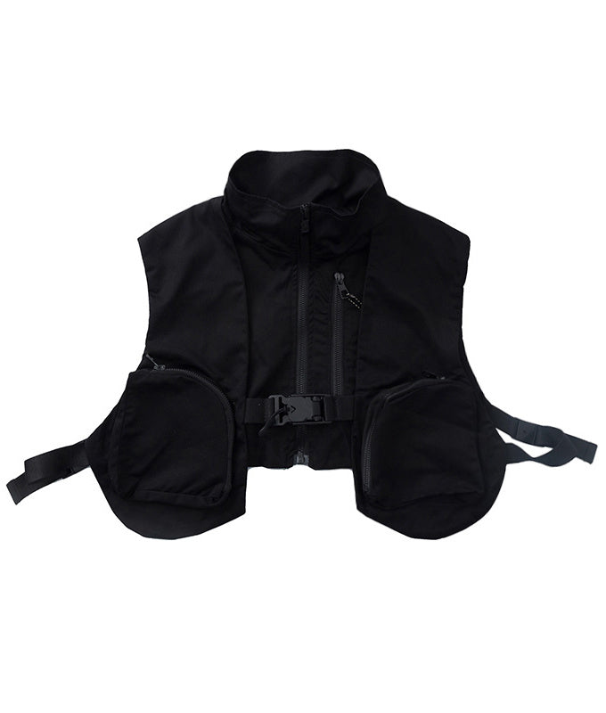Guchao Black Large Pocket Vest