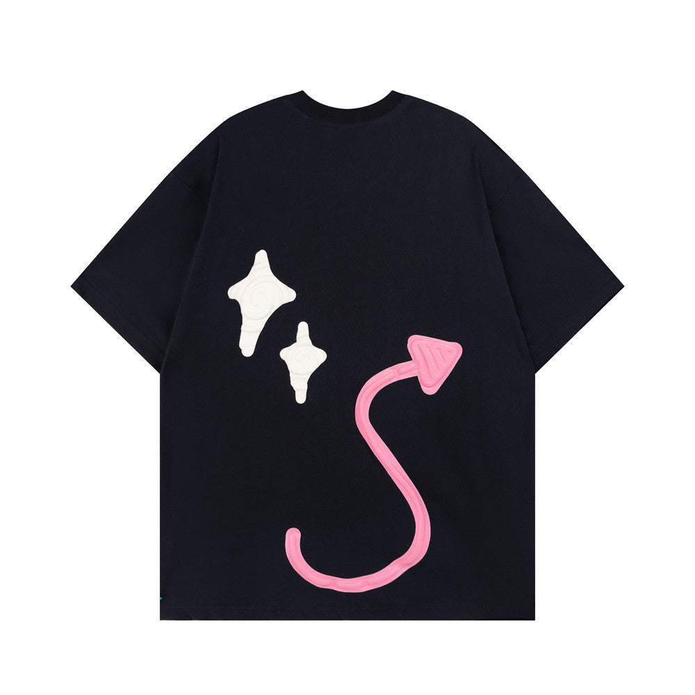 Ican Skull Skeleton Puff Print T-shirt