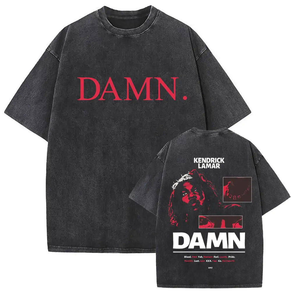 Kendrick Lamar DAMN Washed Vintage T-shirt 4 RMQE.COM