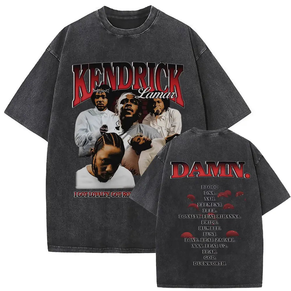 Kendrick Lamar DAMN Washed Vintage T-shirt 1 RMQE.COM