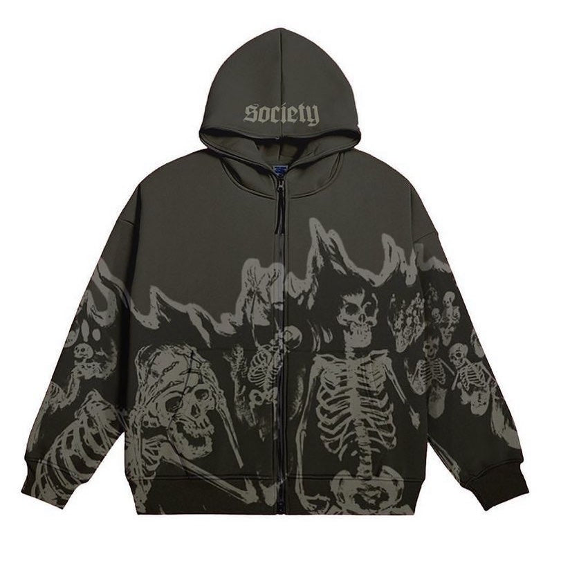 RQ Long Sleeve Skeleton Hoodie