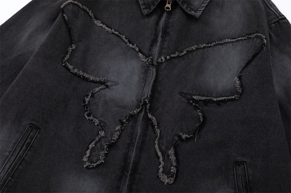 Butterfly Patch Denim Coat