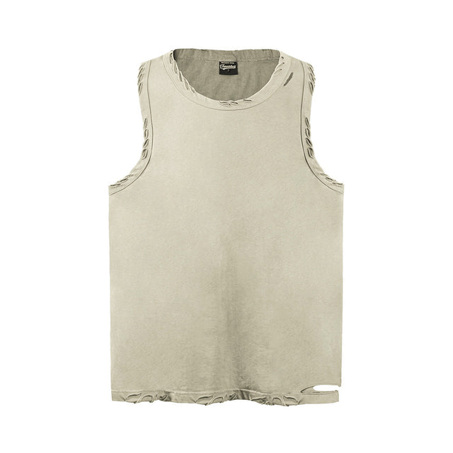 Cut And Damaged Casual Vest Men