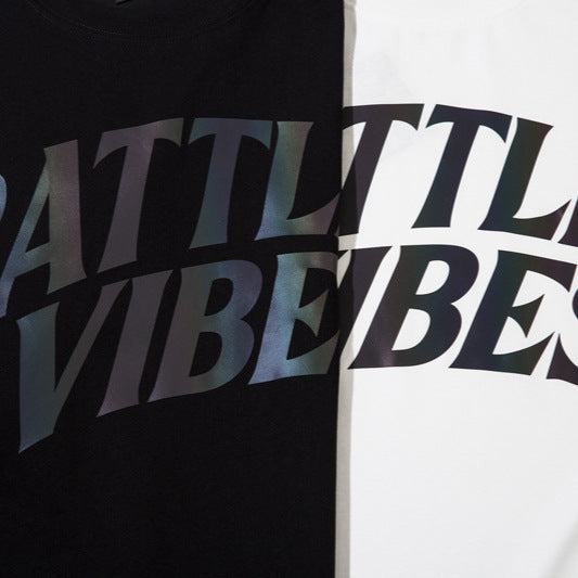 Battle Vibes Letter Print T-shirt