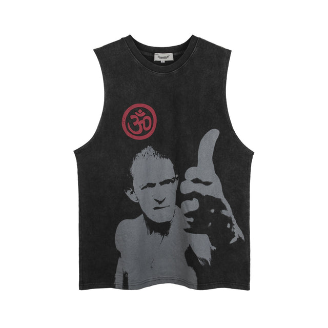 Men's Vintage Portrait Printed T-shirt