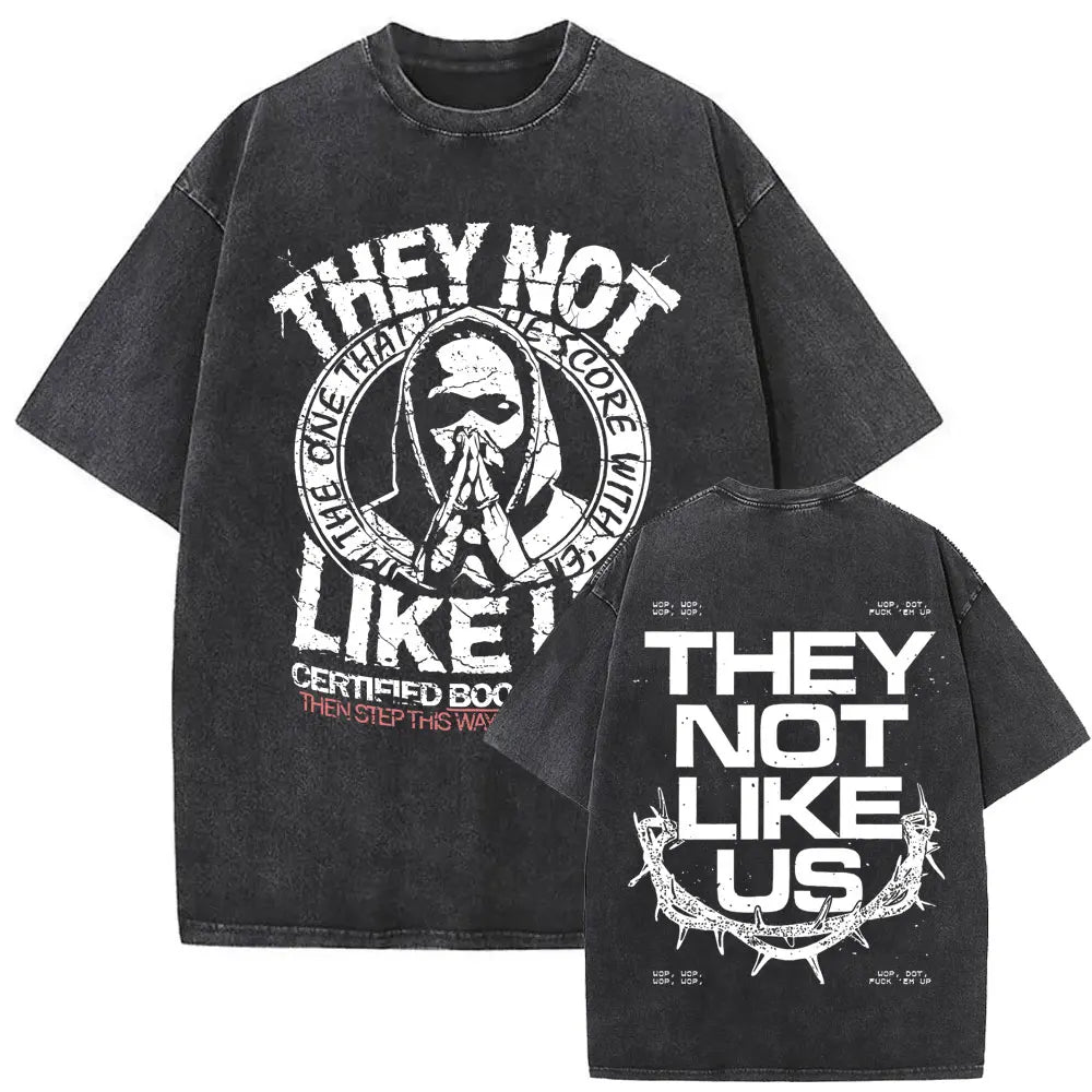 Kendrick Lamar Like Us Washed Vintage T-shirt RMQE.COM