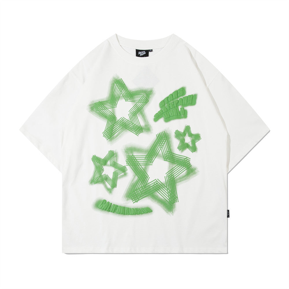 Five-pointed Star Printed T-Shirt