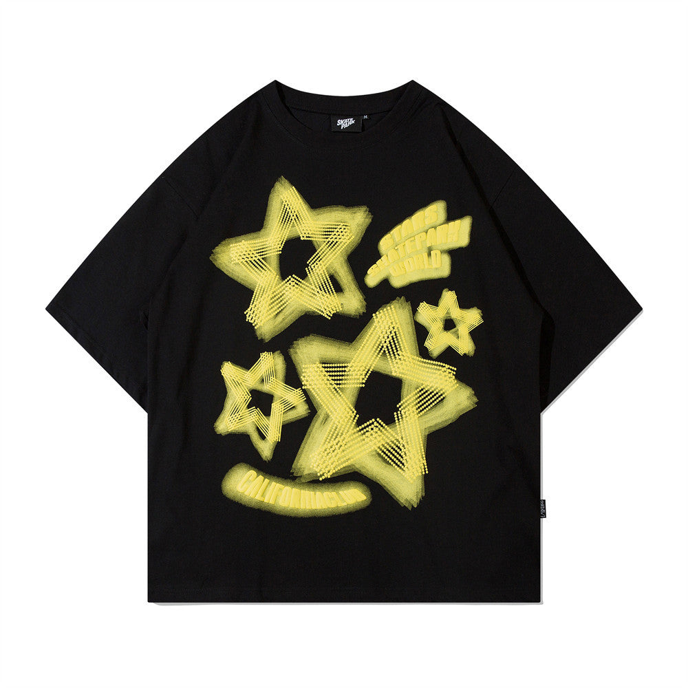 Five-pointed Star Printed T-Shirt