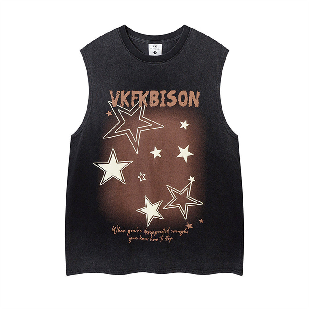 VKFK Bison Wash Print Vest